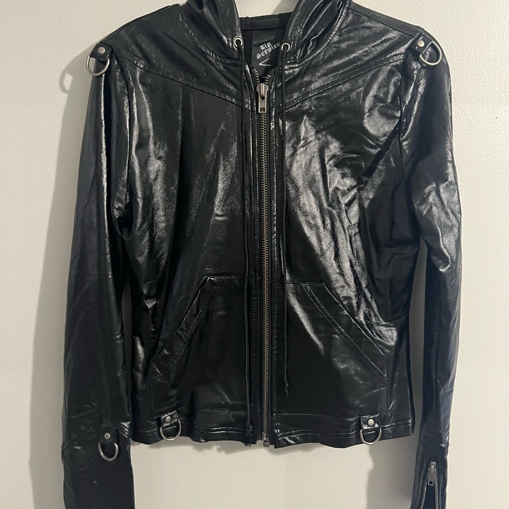 Lip Service Glossy Black Leather Jacket